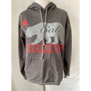 SEL Cali Republic Grey Drawstring Hooded Long Sleeve Pouch Pocket Sweatshirt